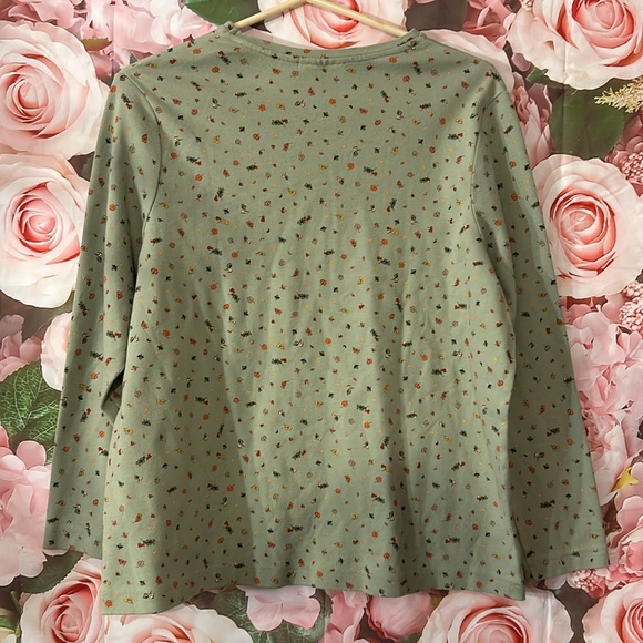 Size 1X Croft & Barrow leaf print top - Picture 8 of 10